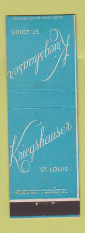 Matchbook Cover - Kriegshauser St Louis MO