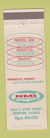 Matchbook Cover - National Motor Inn Rockford IL WEAR