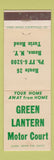 Matchbook Cover - Green Lantern Motor Court Rome NY