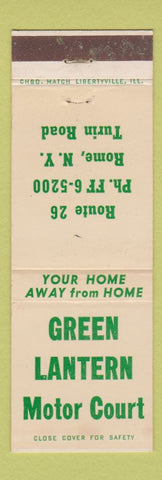 Matchbook Cover - Green Lantern Motor Court Rome NY