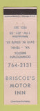 Matchbook Cover - Briscoe's Motor Inn Bristol VA TN