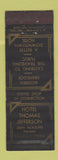 Matchbook Cover - Hotel Thomas Jefferson Tampa FL WEAR
