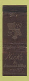 Matchbook Cover - Nick's Steaks Greenwich Village New York City WORN