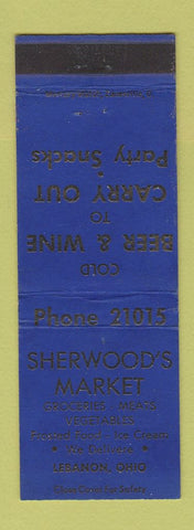 Matchbook Cover - Sherwoods Market Lebanon OH
