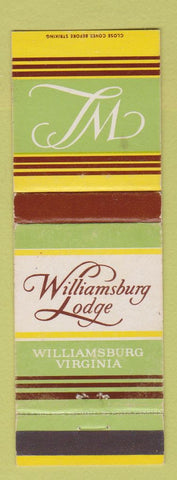 Matchbook Cover - Williamsburg Lodge VA