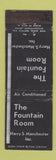 Matchbook Cover - Fountain Room Harry Manchester Inc WEAR