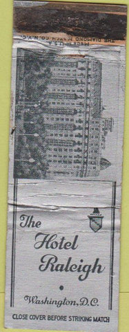 Matchbook Cover - Hotel Raleigh Washington DC WORN