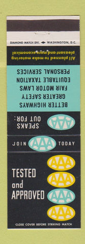 Matchbook Cover - AAA Auto Service Membership
