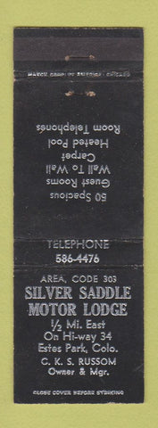 Matchbook Cover - Silver Saddle Motor Lodge Estes Park Colorado
