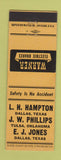 Matchbook Cover - Warner Electric Brakes Dallas TX Tulsa OK