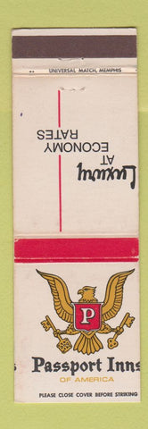 Matchbook Cover - Passport Inns of America Memphis TN WEAR