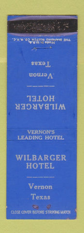 Matchbook Cover - Wilbarger Hotel Vernon TX WORN