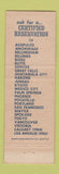 Matchbook Cover - Western International Hotel