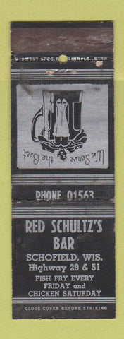 Matchbook Cover - Red Schultz's Bar Schofield WI WORN