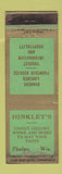 Matchbook Cover - Hinkley's Restaurant Phelps WI WORN
