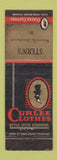 Matchbook Cover - Curlee Men's Clothes Stern's Waterville Skowhegan ME WORN