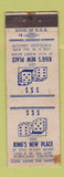 Matchbook Cover - King's New Place Portland OR WORN TAPED