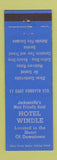 Matchbook Cover - Hotel Windle Jacksonville FL