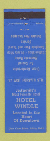 Matchbook Cover - Hotel Windle Jacksonville FL