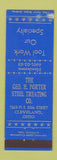 Matchbook Cover - Geo Porter Steel Treating Tool Work Cleveland OH