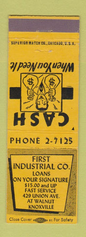 Matchbook Cover - First Industrial Loans Konxville TN