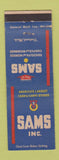Matchbook Cover - Sams Inc Detroit MI Cash Carry Store Department