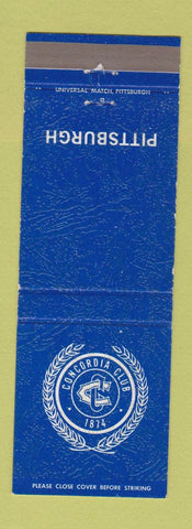 Matchbook Cover - Concordia Club Pittsburgh PA