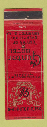 Matchbook Cover - Gunter Hotel San Antonio TX WEAR