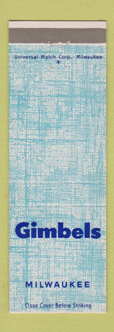 Matchbook Cover - Gimbels Store Milwaukee WI
