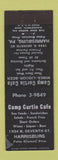 Matchbook Cover - Camp Curtin Cafe Harrisburg PA WEAR