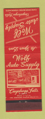 Matchbook Cover - Wolf Auto Supply Cuyahoga Falls OH
