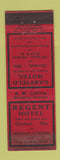 Matchbook Cover - Regent Hotel Cleveland OH WORN