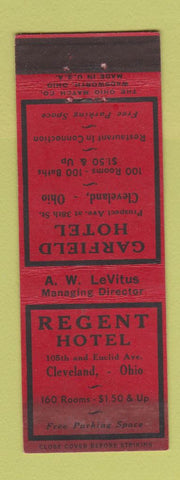 Matchbook Cover - Regent Hotel Cleveland OH WORN