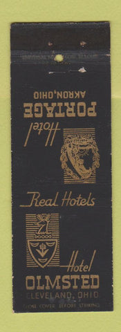 Matchbook Cover - Hotel Olmsted Cleveland OH Akron Hotel Portage WEAR
