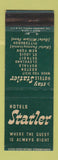 Matchbook Cover - Statler Hotels Boston Buffalo Cleveland Detroit WEAR