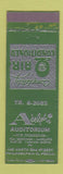 Matchbook Cover - Adelphi Auditorium Philadelphia PA