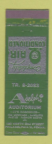 Matchbook Cover - Adelphi Auditorium Philadelphia PA