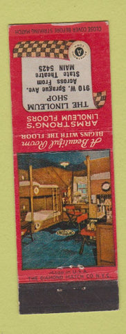 Matchbook Cover - Armstrong's Linoleum Spokane WA WEAR
