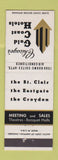 Matchbook Cover - Gold Coast Hotels Chicago IL St Clair Eastgate Croydon