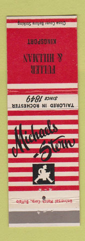Matchbook Cover - Michaels Stern Men's Clothes Fuller Hillman Kingsport TN?