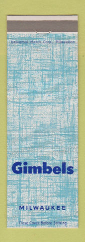 Matchbook Cover - Gimbels Store Milwaukee WI