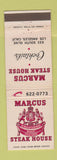 Matchbook Cover - Marcus Steak House Los Angeles CA WEAR