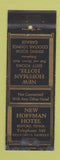 Matchbook Cover - New Hoffman Hotel Bedford PA low phone # WORN