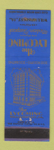 Matchbook Cover - Lycoming Hotel Williamsport PA WORN