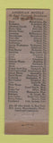 Matchbook Cover - Lycoming Hotel Williamsport PA WORN