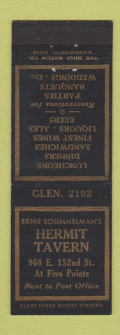 Matchbook Cover - Hermit Tavern Ernie Schimmelman's