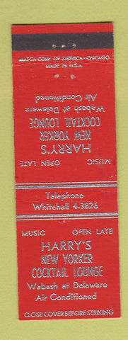 Matchbook Cover - Harry's New Yorker Cocktail Lounge Chicago IL