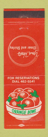 Matchbook Cover - Orange Bowl Restaurant Valparaiso IN