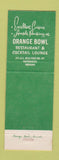 Matchbook Cover - Orange Bowl Restaurant Valparaiso IN