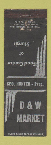 Matchbook Cover - D&W Market Grocery Geo Hunter WORN Sturgis